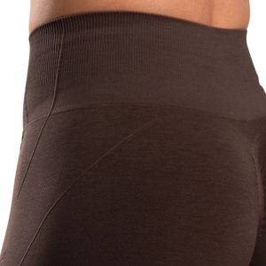 Shorts Deportivos de Cintura Alta para Mujer, Color Marrón, Sin Costuras, Compresión, Elásticos, para Gimnasio, Fitness, Entrenamiento, Deportes, Ropa Deportiva - Product Image 5