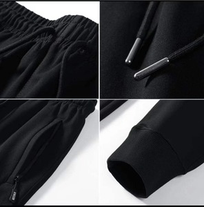 Women's Gray Heavyweight French Terry Cotton Flare <b>Skinny</b> Mid Waist Elastic Drawstring Casual Full Length Solid Color Winter - Product Image 5