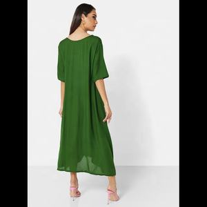 Elegante caftán indio tradicional para adultos, Vestido corto para mujer, estilo con gracia, tela viscosa de diseño étnico - Product Image 6
