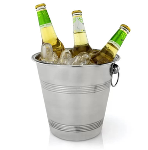 Seau à glace en acier inoxydable pour bouteille de vin, style de luxe, accessoires de bar, vente chaude, pour fêtes - Product Image 5