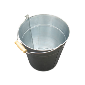 Cubo pequeño de acero galvanizado duradero con asa de madera, cubo metálico rústico vintage para decoración del hogar, maceta, recuerdos de fiesta, en oferta - Product Image 4
