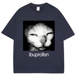 T-shirt décontracté streetwear pour homme, 100 % coton, 200 g/m², sans coutures, respirant, délavé à l'acide, coupe oversize, col rond, impression par transfert thermique - Product Image 5