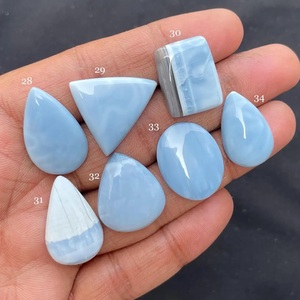 Lote de Cabujones de Ópalo Azul Natural, Gemas Sueltas Certificadas, Mezcla de Formas y Tamaños para la Fabricación de Joyas, Venta al Por Mayor - Product Image 3