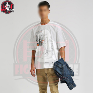 T-shirts pour hommes en coton 100% à col rond, couleur unie, grande taille, design unique, matière douce écologique, logo personnalisé imprimé - Product Image 3