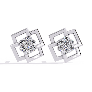 Pendientes de Moissanita Geométricos con Baño de Oro de 18K, Corte Brillante Redondo, Engaste de Garra, Minimalistas para Uso Diario de Mujer - Product Image 6