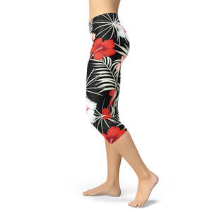 Vêtements de sport pour femmes à imprimé floral, fabrication directe d'usine, pantalon de yoga à taille haute et serré avec poche, leggings sexy - Product Image 6