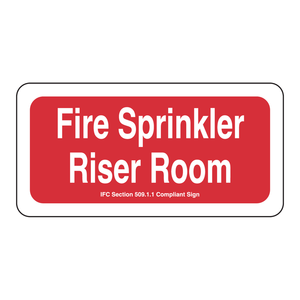 Panneau de sécurité pour chambre à sprinklers Brady IFC 509.11, impression UV réfléchissante, intérieur/extérieur - Product Image 2