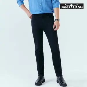 กางเกงยีนส์เดนิมสีดำขาตรงของผู้ชายที่บางเฉียบ23SS - Product Image 1