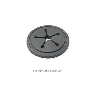 Patchs en plastique circulaires de couleur noire avec motif étoile, flexibles et autocollants - Product Image 2
