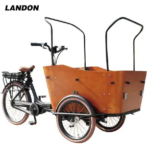 LANDON Anti Dumping Elektro fahrräder hergestellt in Taiwan, China EN15194 Bakfiet Cargo Bike E Cargo Bike