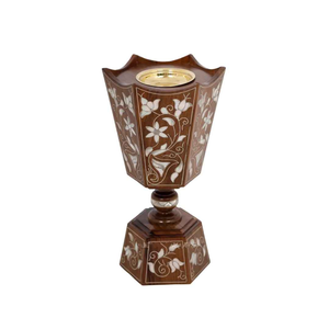 Quemador de incienso árabe artesanal de madera, Mabkhara, quemador de incienso Oud islámico - Product Image 3