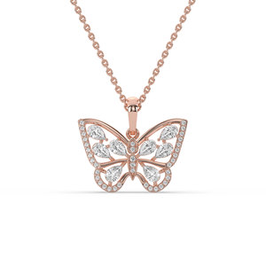 Colgante/Dije de Diamante Cultivado en Laboratorio de 0.97 Quilates, Corte Brillante Redondo, Oro Sólido de 14K para Mujer, Certificado IGI - Product Image 1