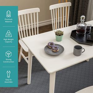 Set di 4 Sedie YS White per Sala da Pranzo, Arredamento Contemporaneo con Struttura in Legno Robusto, Elegante e Raffinato - Product Image 3