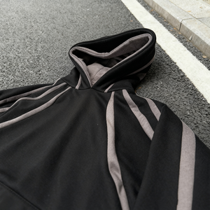 Sudadera con Capucha de Doble Capa para Hombre, Diseño en Capas de Felpa de Algodón Premium, Corte Holgado, Ropa Casual de Calle, Top Cómodo para el Día a Día - Product Image 5