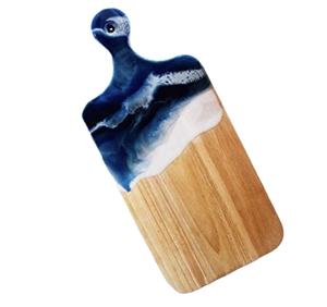 Planche à découper moderne de cuisine ronde Bois et résine Dernières Offre Spéciale Planche à fromage multifonctionnelle - Product Image 2