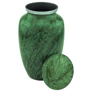 Urne funéraire Green Harbor, finition blanche, métal, 200 pouces cubes, style américain, urne commémorative - Product Image 2