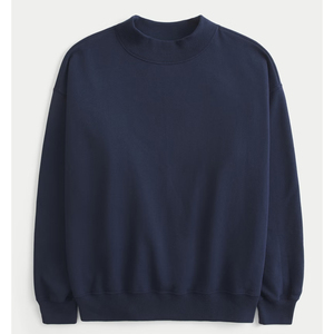 Women <b>Mock</b> <b>Neck</b> Pullover Cotton Casual Loose Fit <b>Top</b> - Product Image 4