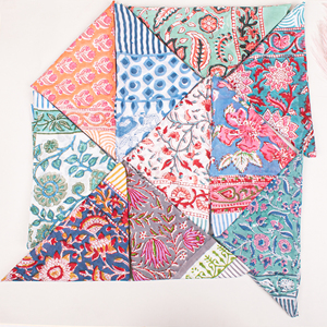 Foulard carré en coton à motifs floraux bohèmes, bandana multifonctionnel, couvre-chef, couvre-cou, vêtement décontracté, mode, haute qualité, printemps-été - Product Image 6