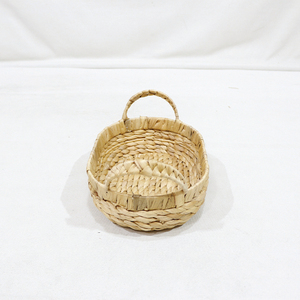 Nouvel Arrivage Ensemble de plateaux de service ovales et paniers de rangement gigognes en jacinthe d'eau tressée à la main avec deux poignées latérales - Product Image 2