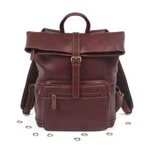 Mochila de Piel de Primera Calidad con Parte Superior Enrollable, Bolsa de Viaje Multifuncional, Mochila para Portátil para Hombre, Diseño Personalizado de Fábrica LTBP-0019 - Product Image 1