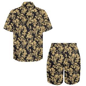 Ensemble en coton d'été personnalisé pour adultes |   Ensemble T-shirt et short assortis |   Ensemble de 2 pièces décontractées de style streetwear - Product Image 2