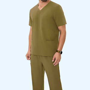 Wholesale Custom High Quality Hospital <b>Doctors</b> uniform Scrub Nursing Uniform <b>Sets</b> Medical Wear Men Scrub Suit - Product Image 3