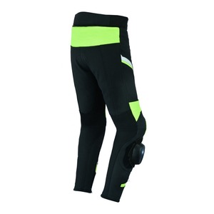 Pantalon de moto pour hommes, noir, vert néon, genouillères de protection, respirant, toutes saisons, vêtements de course pour adultes - Product Image 2