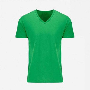 Camiseta Deportiva de Manga Corta con Cuello en V para Hombre, de Alta Calidad, 100% Algodón, Corte Regular, Tallas Grandes, Transpirable y de Secado Rápido - Product Image 1