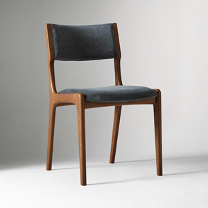 Silla de Comedor Moderna de Madera, Ergonómica, Tapizada en Beige, Asiento y Respaldo, Muebles para Comedor - Product Image 4