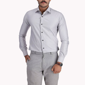 Chemises en coton pour hommes au design personnalisé, en mélange de coton doux, avec coutures durables, vêtements de mode - Product Image 1