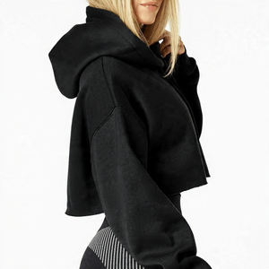 Nueva sudadera con capucha corta informal para mujer, estilo streetwear, holgada y extragrande. - Product Image 2