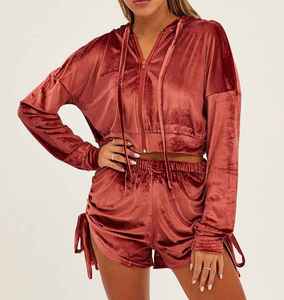 Tops y Shorts Sexys para Mujer, Ropa de Dormir de Lujo, Pijamas de Satén, Diseño ODM, Parte Superior por Encima de la Rodilla, Invierno 2026 - Product Image 6