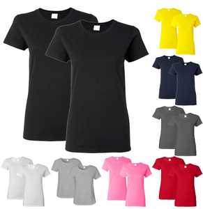 Camiseta de Mujer 100% Algodón, Cuello Redondo, Manga Corta, Holgada, Ecológica, Transpirable, Color Sólido, Informal, Varios Colores - Product Image 5