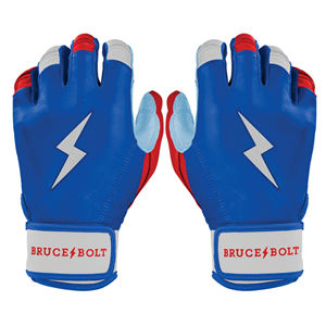 ถุงมือตีเบสบอล BRUCE-BOLT สีน้ำเงิน หนัง CABRETTA แบบข้อมือสั้น สำหรับผู้ใหญ่ ทั้งชายและหญิง ใช้สำหรับฝึกซ้อม - Product Image 1