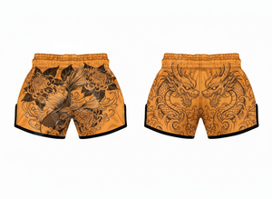 Shorts de Muay Thai pour hommes, style tendance 2026, dernier modèle, design brodé personnalisé, satin, pour entraînement de boxe et arts martiaux - Product Image 3