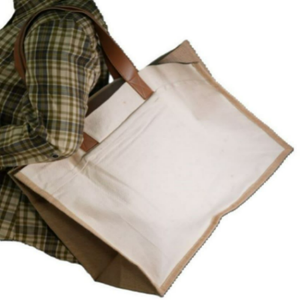 Sac fourre-tout en jute réutilisable et personnalisable avec poignée longue, fermeture supérieure et motif lettres, taille extra large pour usage quotidien - Product Image 1