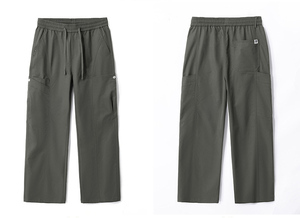 Men's Workwear Casual <b>Pants</b> Summer New Loose Straight Outdoor Sports Trousers with Drawstring Cargo Mens <b>Pants</b> - Product Image 5