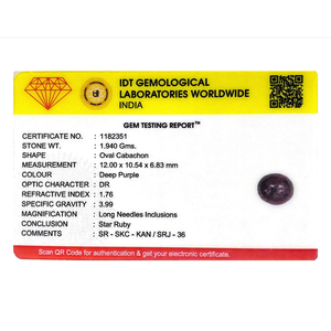 Certified 9.7 Carat Synthetic Star Ruby Gemstone-10mm Faceted Brilliant Cut for Jewelry Making - Product Image 4