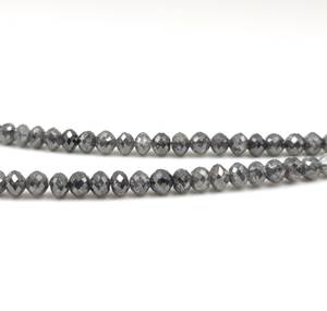 Cadena de Cuentas de Piedra Gris Oscuro, Cuentas de Piedras Preciosas Sueltas con Corte Brillante Facetado, Fabricación de Joyería al por Mayor, Joyería de Alta Calidad - Product Image 4