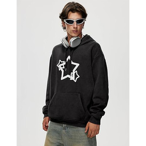 Sudaderas con Capucha Oversize con Estampado Gráfico para Mujer y Hombre, Estilo Y2K, con Lavado Ácido, de Forro Polar Grueso, Unisex - Product Image 3