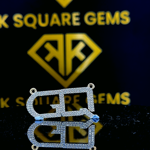 Conçu sur mesure Moissanite Rock Sugar Alphabet Pendentif Collier DIY Personnalisé Nom Collier pour Enfants Style Hiphop - Product Image 2