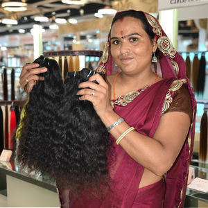 วิกผมคนแท้สำหรับต่อผมมนุษย์ผมชาวอินเดียบริสุทธิ์แบบหยิกหยักศกอัจฉริยะ100% จากธรรมชาติ - Product Image 4