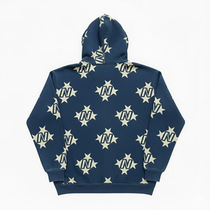 Sudadera con capucha azul marino para hombre, la más vendida del 2026, con estampado de estrellas, corte regular, informal, para otoño, en oferta online - Product Image 2