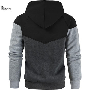 Sweat à capuche personnalisable brodé, style streetwear oversize, design color block, tissu en coton lourd 300 GSM, unisexe, décontracté - Product Image 2