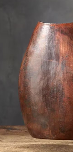 Handmade <b>Copper</b> <b>Vase</b> Rustic Finish Tabletop Decor Metal Flower Pot Antique Style Centerpiece hand-hammered dark <b>copper</b> <b>vase</b> - Product Image 3