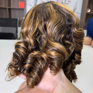 100% cheveux humains vietnamiens courts bouncy curl transparent dentelle perruque qualité Super Double dessiné cheveux prix de gros de haute qualité - Product Image 5