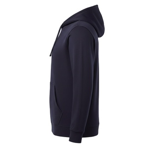 <b>Plain</b> Navy Blue Pullover <b>Hoodie</b>, Unisex Long Sleeve Hooded Sweatshirt for Wholesale - Product Image 3