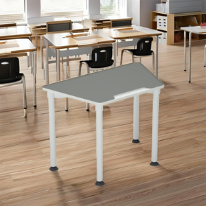 Bureau d'école trapézoïdal pour une personne Table de formation légère Meubles de classe de haute qualité pour les étudiants Collèges - Product Image 4