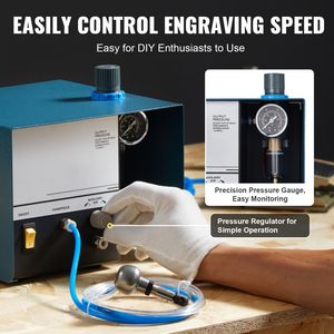 60W Single Head Pneumatic Jewelry Engraver 2800 RPM Hand <b>Engraving</b> <b>Machine</b> DIY Impact Engraver Foot Jewelry Tools Equipment - Product Image 4