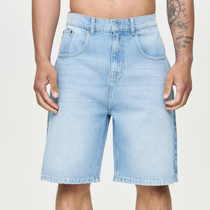 Pantalones Cortos Bermuda de Mezclilla Lavada para Hombre, Colores Personalizados, Cintura Media, Cierre de Cremallera, Casuales, para Gimnasio, Correr, Secado Rápido, 100% Algodón Tejido - Product Image 5